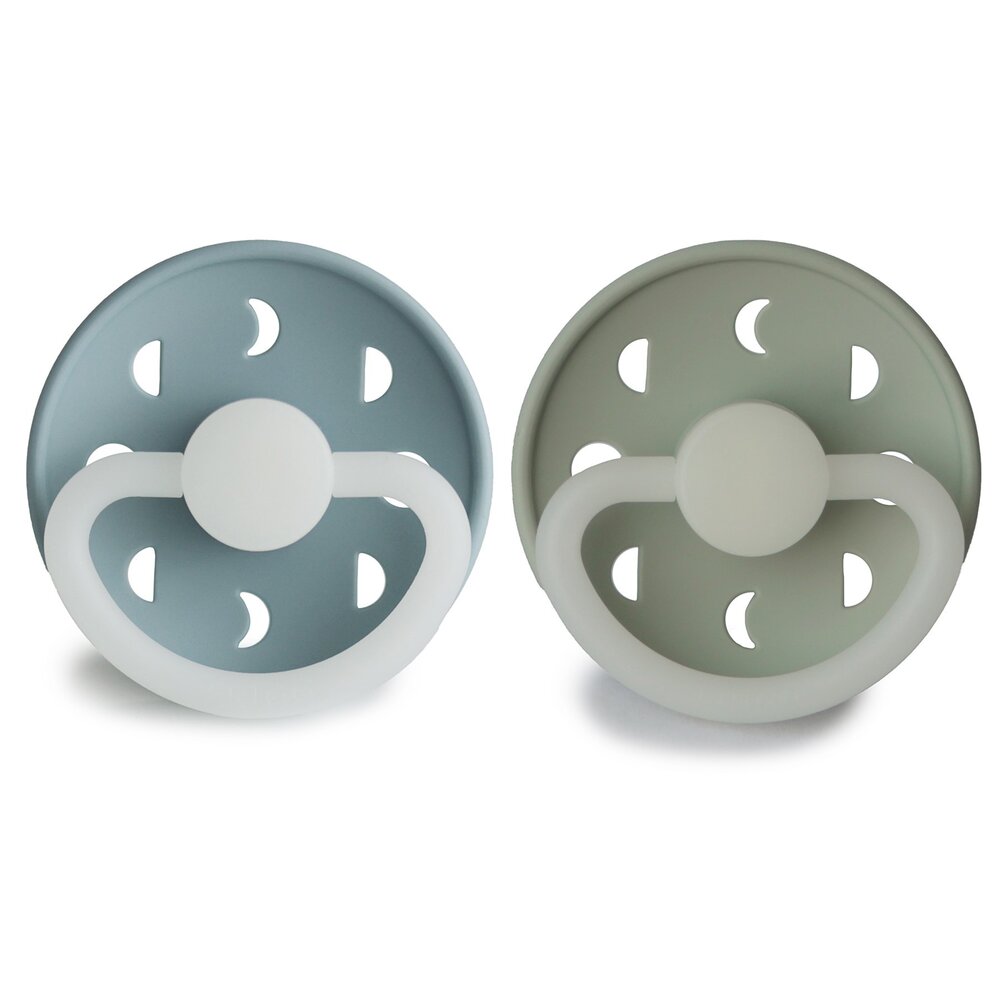 Moon night - 2-pack - silicone - T1 Stone blue/sage