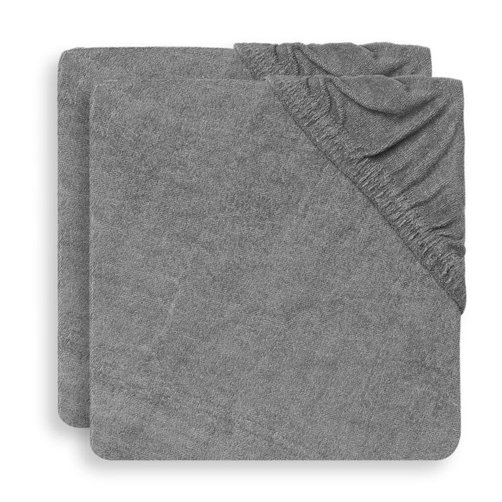 Aankleedkussenhoes badstof 75x85cm (2pack) Storm Grey