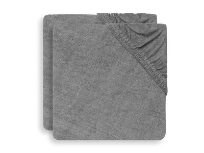 Aankleedkussenhoes badstof 75x85cm (2pack) Storm Grey