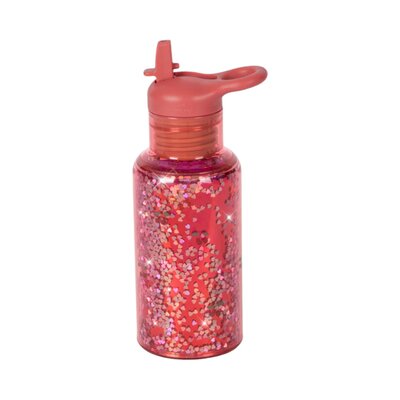 Glitter drinkfles cherry