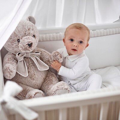 Teddybeer Zoë 40cm Ethnic white