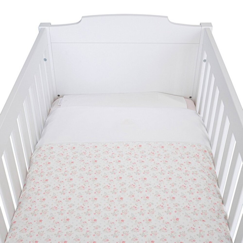 Donsovertrek bed 100x135cm  + sloop - Pink Flower Pink Flower