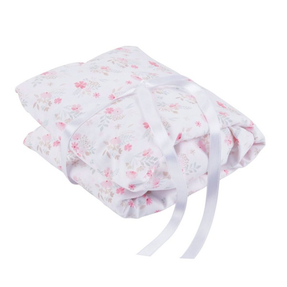 Hoeslaken bed - Bedrukt - 70x140cm - Pink Flower Pink Flower