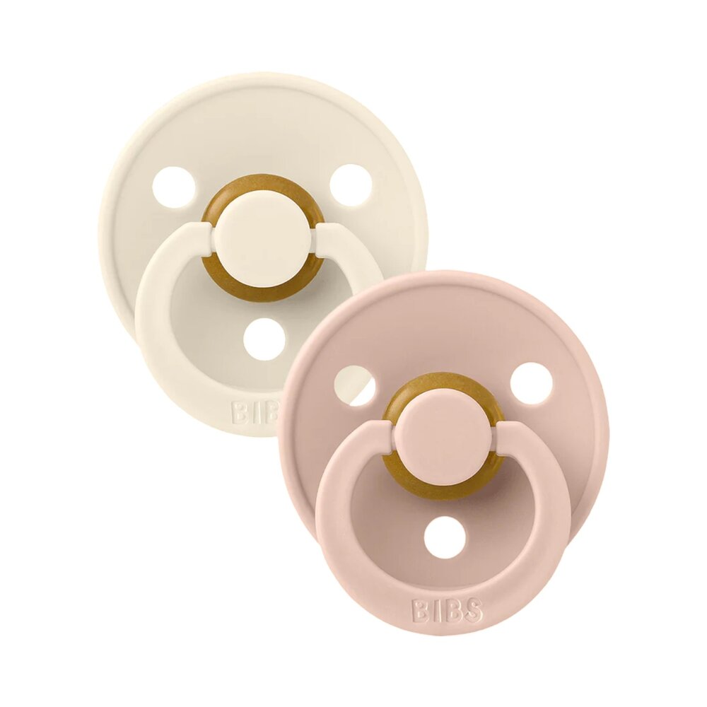 Fopspeen natuurrubber 2-pack T1 Ivory/blush