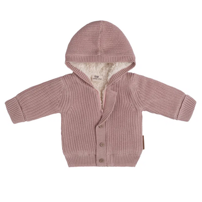 Vestje met capuchon teddy soul Oud roze