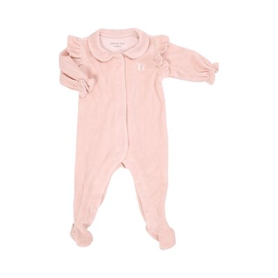 Babypakje Velours met Ruffles Blush pink