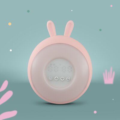 Wekker / led lamp RGB - Rabbit Pink