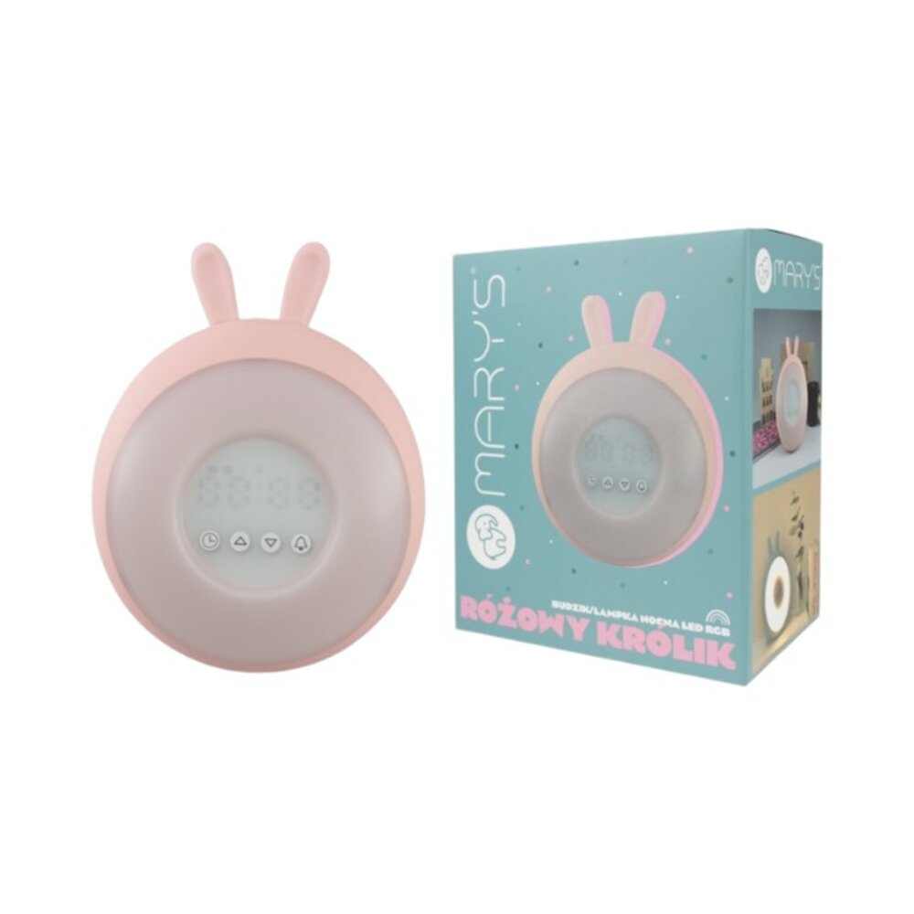 Wekker / led lamp RGB - Rabbit Pink