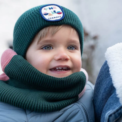 Snood cirkelsjaal Tricolore TU Green & Pink