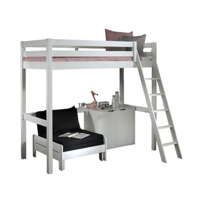 Pino mezzanine bed 90x200cm Wit