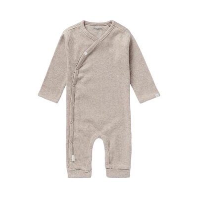 Babypakje met lange mouwen Rib Nevis Taupe Melange