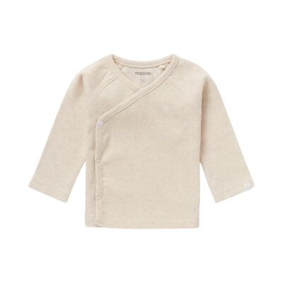 T-shirt lange mouwen overlap Rib Nanyuki Oatmeal Melange