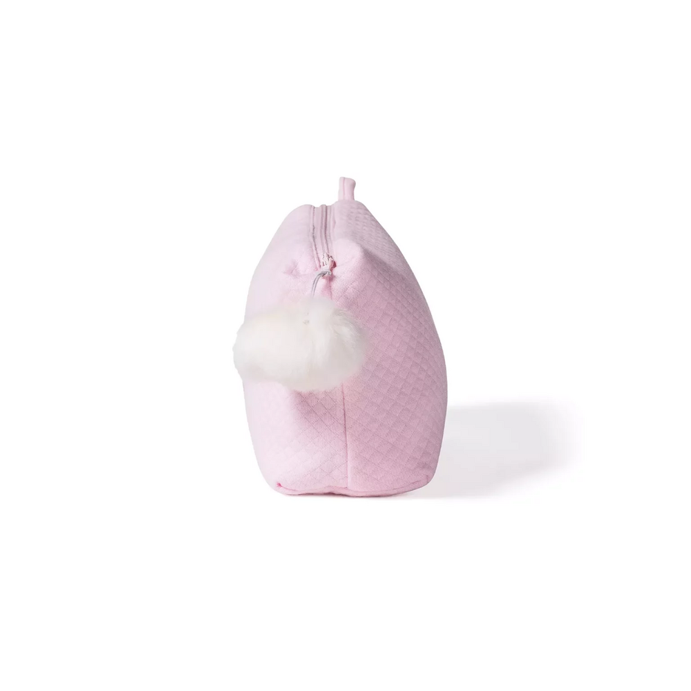 Toilettas Féline pompon losange met pompon 26x15x8cm  Roze