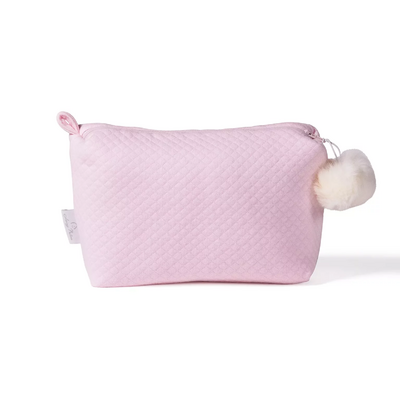 Toilettas Féline pompon losange met pompon 26x15x8cm  Roze