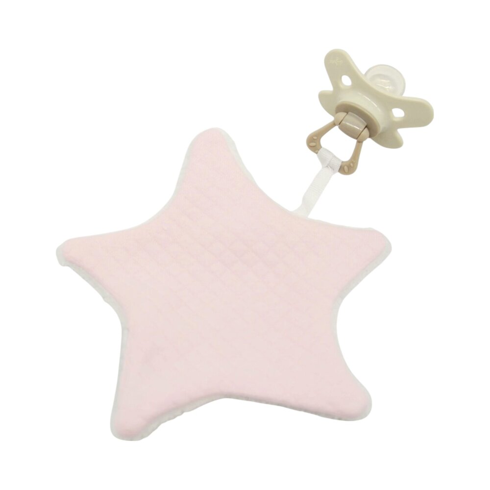 Fopspeendoekje Little Star in losange Roze