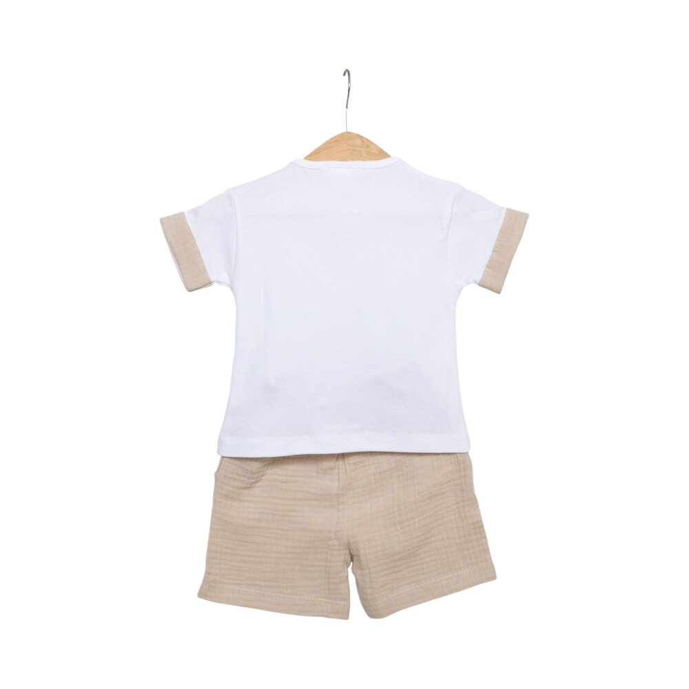 T-shirt en shortje Charles Tetra Beige