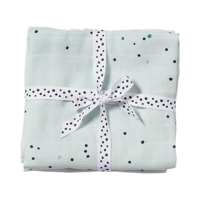 Burp cloth tetra 2-pack, Dreamy dots blue