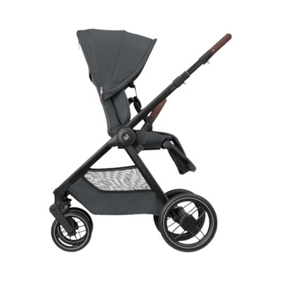 Kinderwagen Oxford Plus Twillic Graphite (dark frame + brown leather)