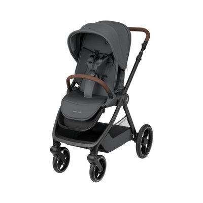 Kinderwagen Oxford Plus Twillic Graphite (dark frame + brown leather)