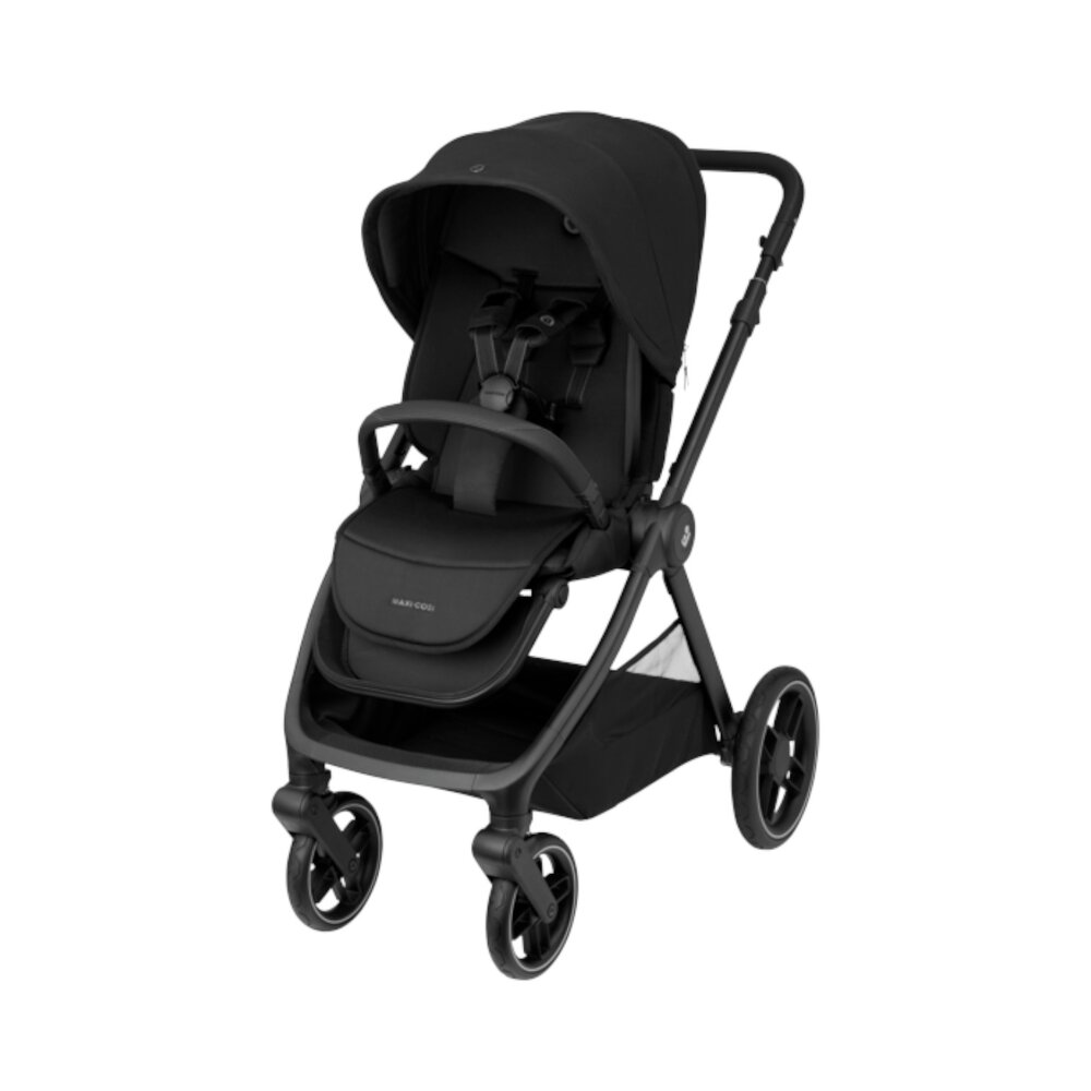 Kinderwagen Oxford Plus Twillic Black (dark frame + black leather)