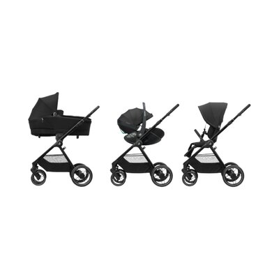 Kinderwagen Oxford Twillic Black (dark frame + black leather)