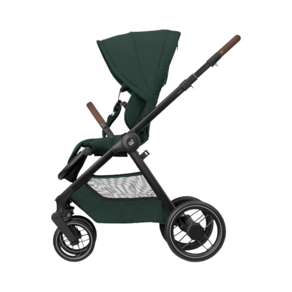 Kinderwagen Oxford Plus Twillic Green (dark frame + brown leahter)