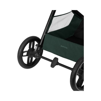 Kinderwagen Oxford Twillic Green (dark frame + brown leahter)