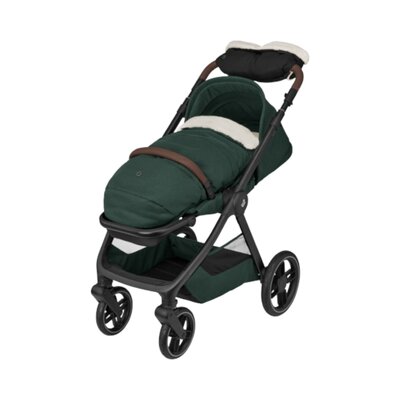 Kinderwagen Oxford Twillic Green (dark frame + brown leahter)