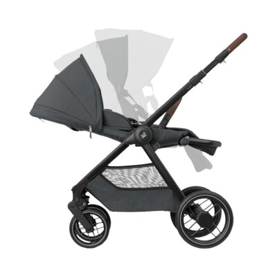 Kinderwagen Oxford Plus Twillic Graphite (dark frame + brown leather)