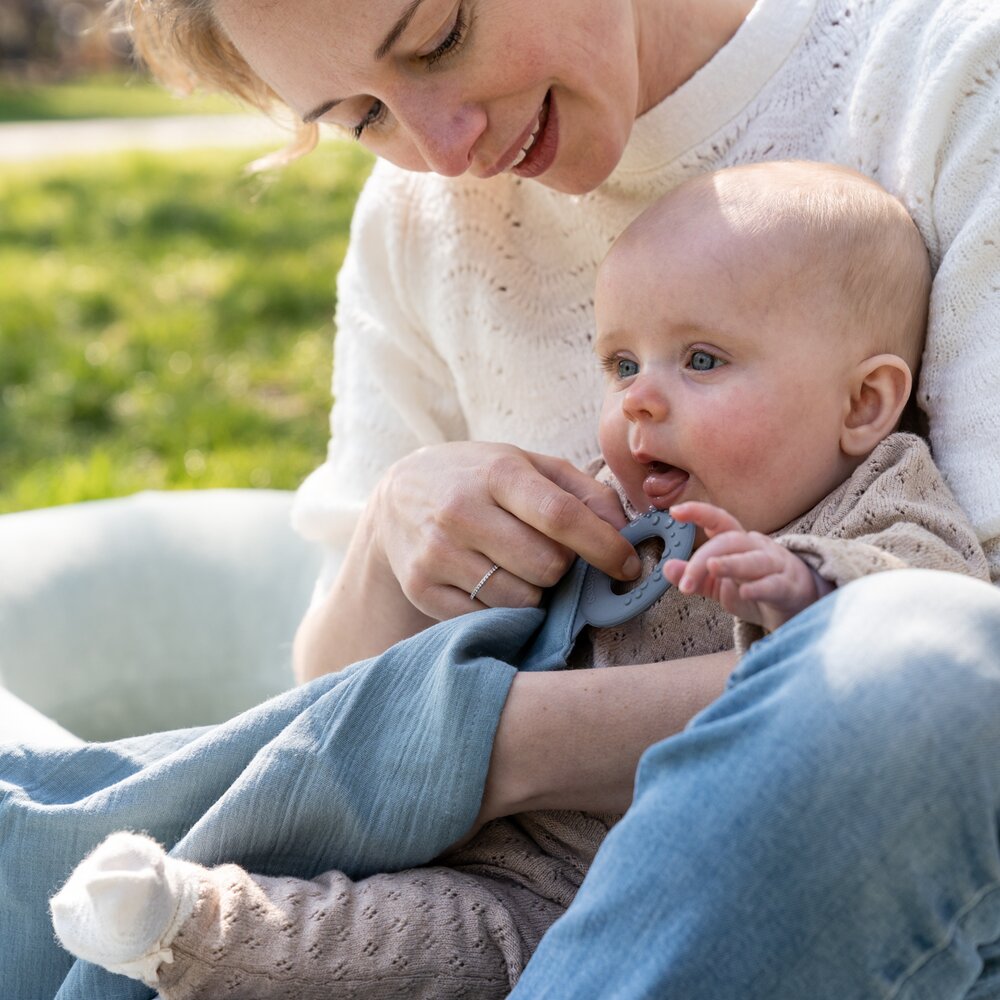 Borstvoedingsdoek Mom'n play tetra Blue