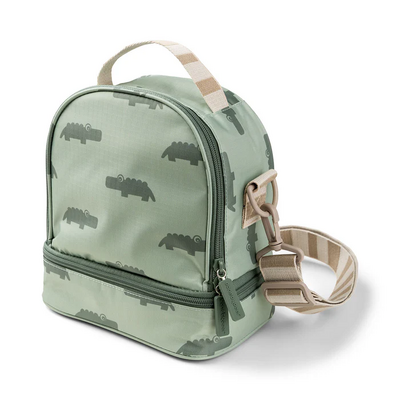 Kids insulated lunchtas - rugzakje Croco Green