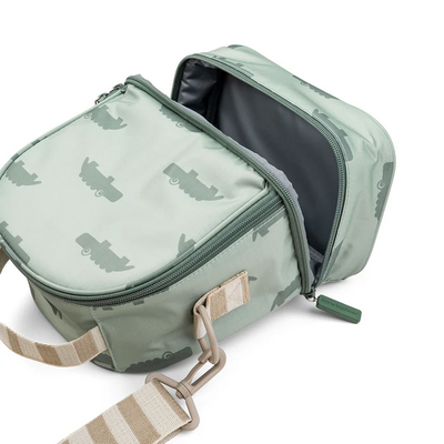 Kids insulated lunchtas - rugzakje Croco Green