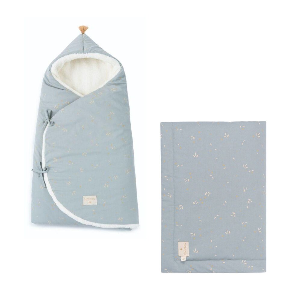 Cozy babynestje & laponia dekentje Soft blue