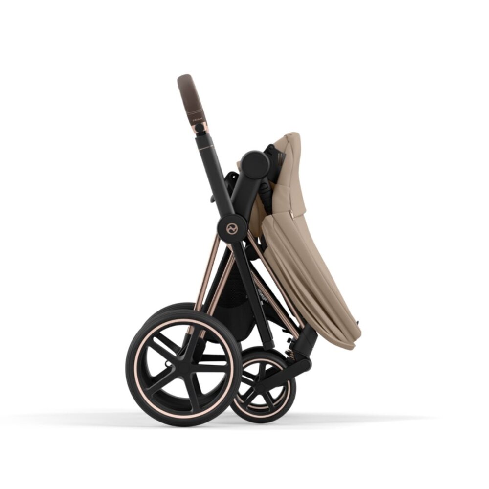 Priam onderstel kinderwagen + zitting Rosegold / cozy beige