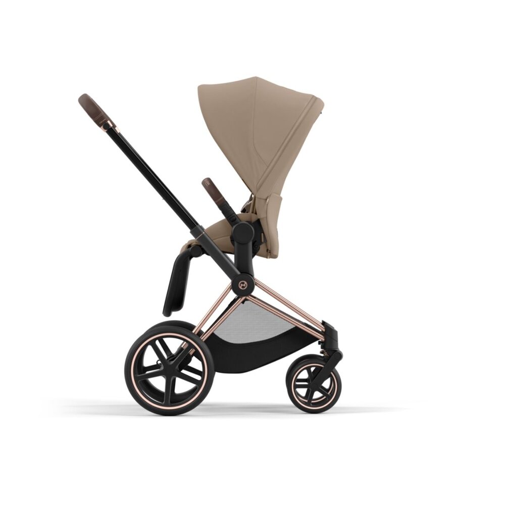 Priam onderstel kinderwagen + zitting Rosegold / cozy beige