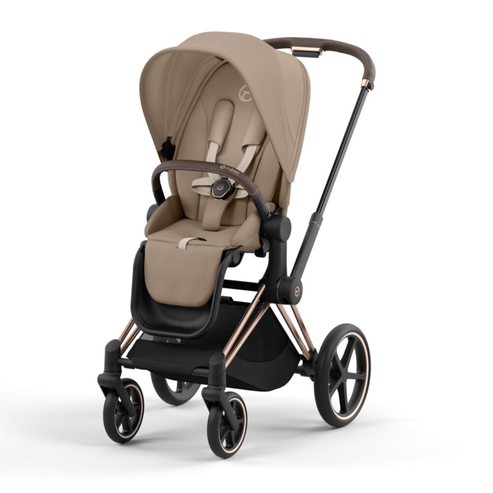 Priam onderstel kinderwagen + zitting Rosegold / cozy beige