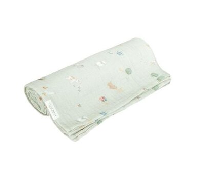 Swaddle doek hydrofiel 120 x 120 Little Farm