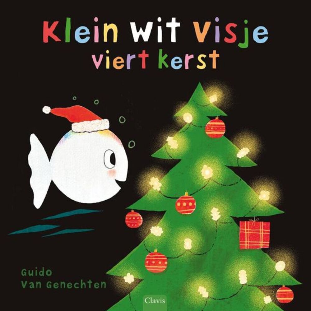 Klein wit visje viert Kerst