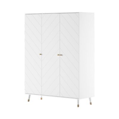 Billy 3-deurs kleerkast Satin white