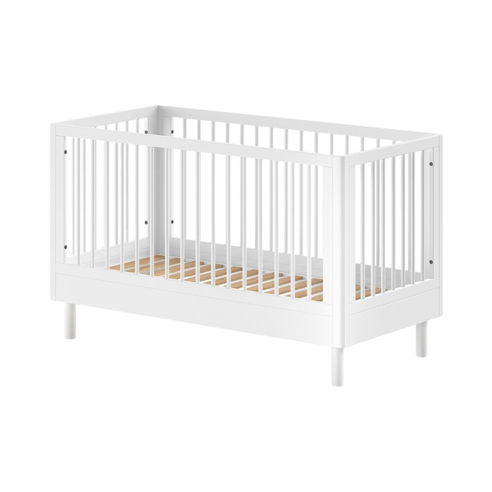 Forrest babybed 70x140 cm + ombouw peuterbed Wit