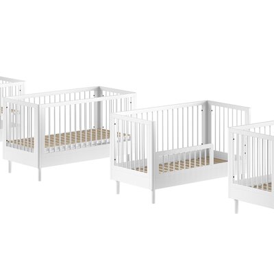 Forrest babybed 70x140 cm + ombouw peuterbed Wit