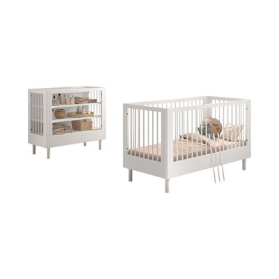 Forrest 2-delige kamer beuk (babybed+open commode) + GRATIS speelgoedkoffer