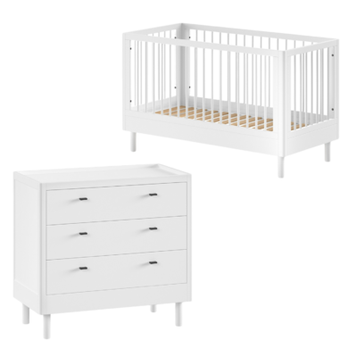 Forrest 2-delige kamer beuk (babybed+commode) + GRATIS speelgoedkoffer