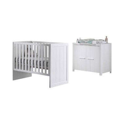 Erik 2-delige kamer (babybed+commode+opzetstuk) + GRATIS speelgoedkoffer