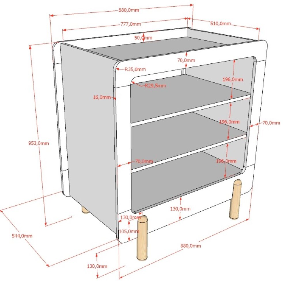 Smile 2-delige kamer (babybed+commode) + GRATIS speelgoedkoffer