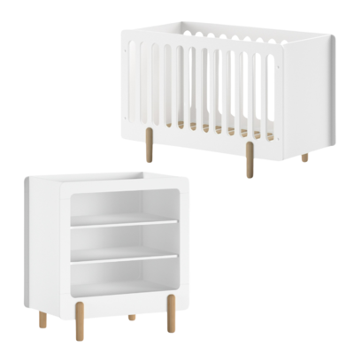 Smile 2-delige kamer (babybed+commode) + GRATIS speelgoedkoffer