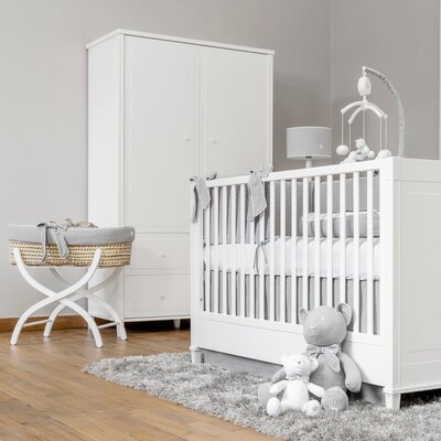 Gio 3-delige kamer (babybed+commode+2-deurskast) + GRATIS legplankje