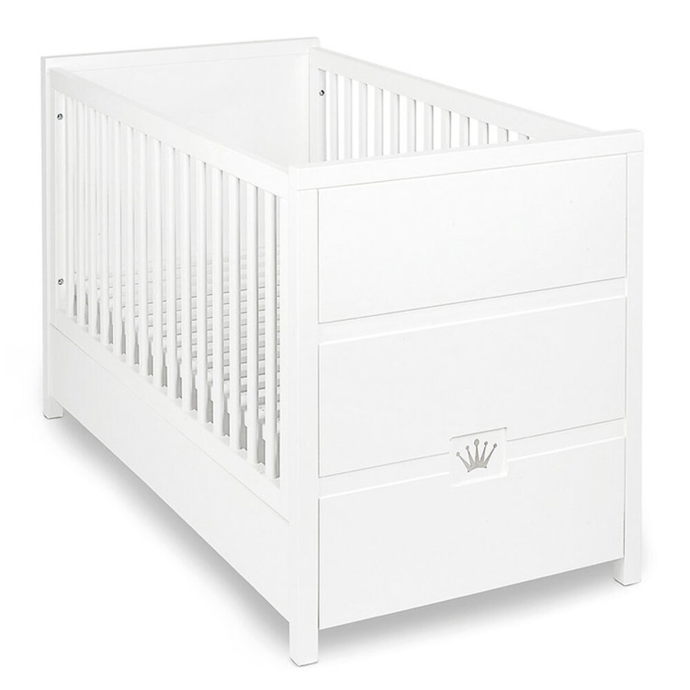 June 3-delige kamer (babybed+commode+extensie+2-deurskast) + GRATIS legplankje