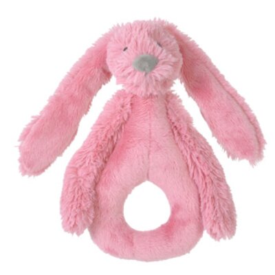 Rabbit Richie Rattle - 18 cm Deep Pink