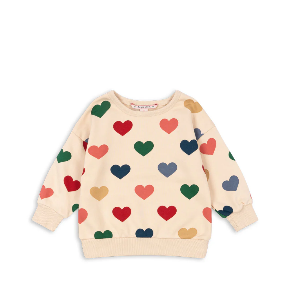 Lou pull sweat shirt hearts Bon coeur color